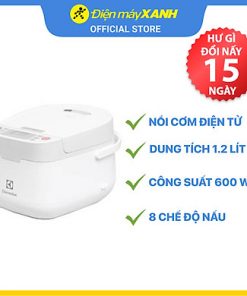 Nồi Cơm Điện Tử Electrolux ERC6503W – 1.2L (Trắng) – Hàng chính hãng