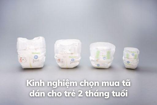 Các loại bỉm phổ biến cho bé 2 tháng tuổi