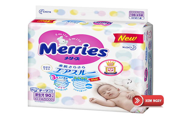 Cách xem hạn sử dụng bỉm Merries