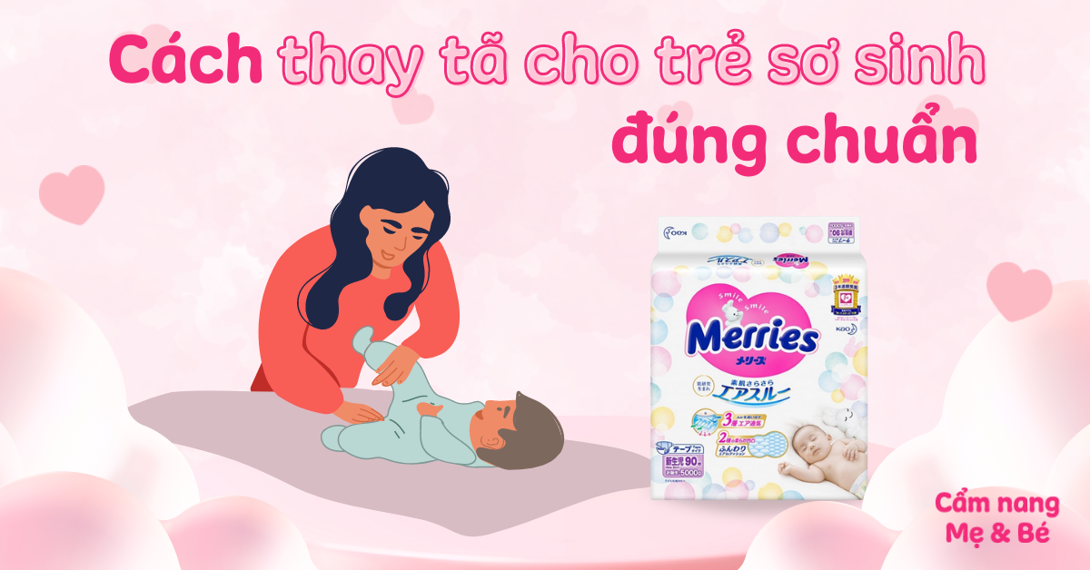 Mẹo thay bỉm cho bé 2 tháng tuổi