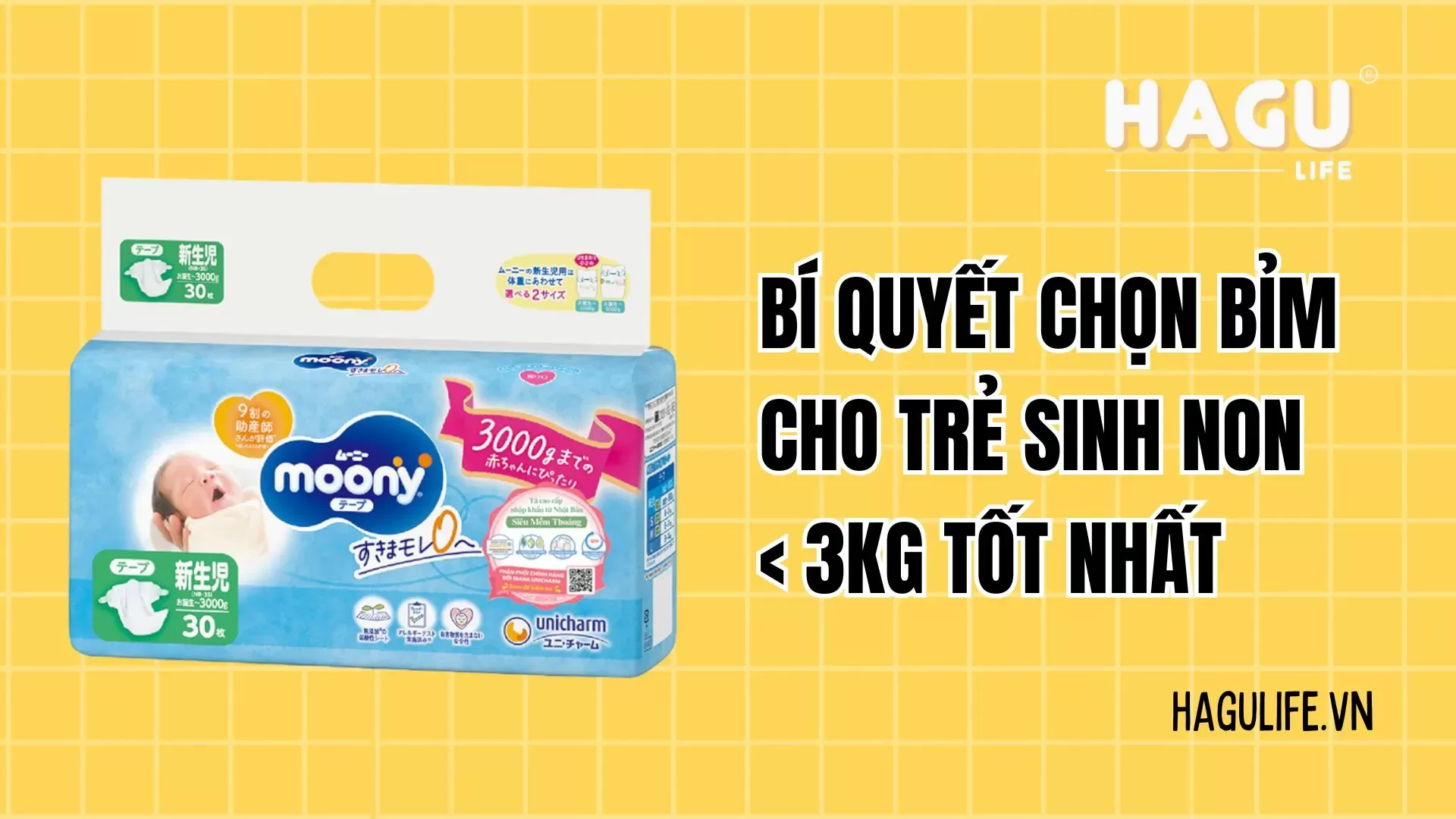 Review bỉm cho bé: Kích cỡ