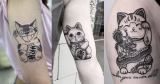299+ Mẫu hình xăm Mèo Thần Tài đen trắng ĐẸP ý nghĩa